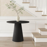 Round Dining Table Wood for 2-4, Modern Farmhouse Kitchen Table, 35 ' ' Small Circle Dining Tables with Pedastal for Kitchen Liv