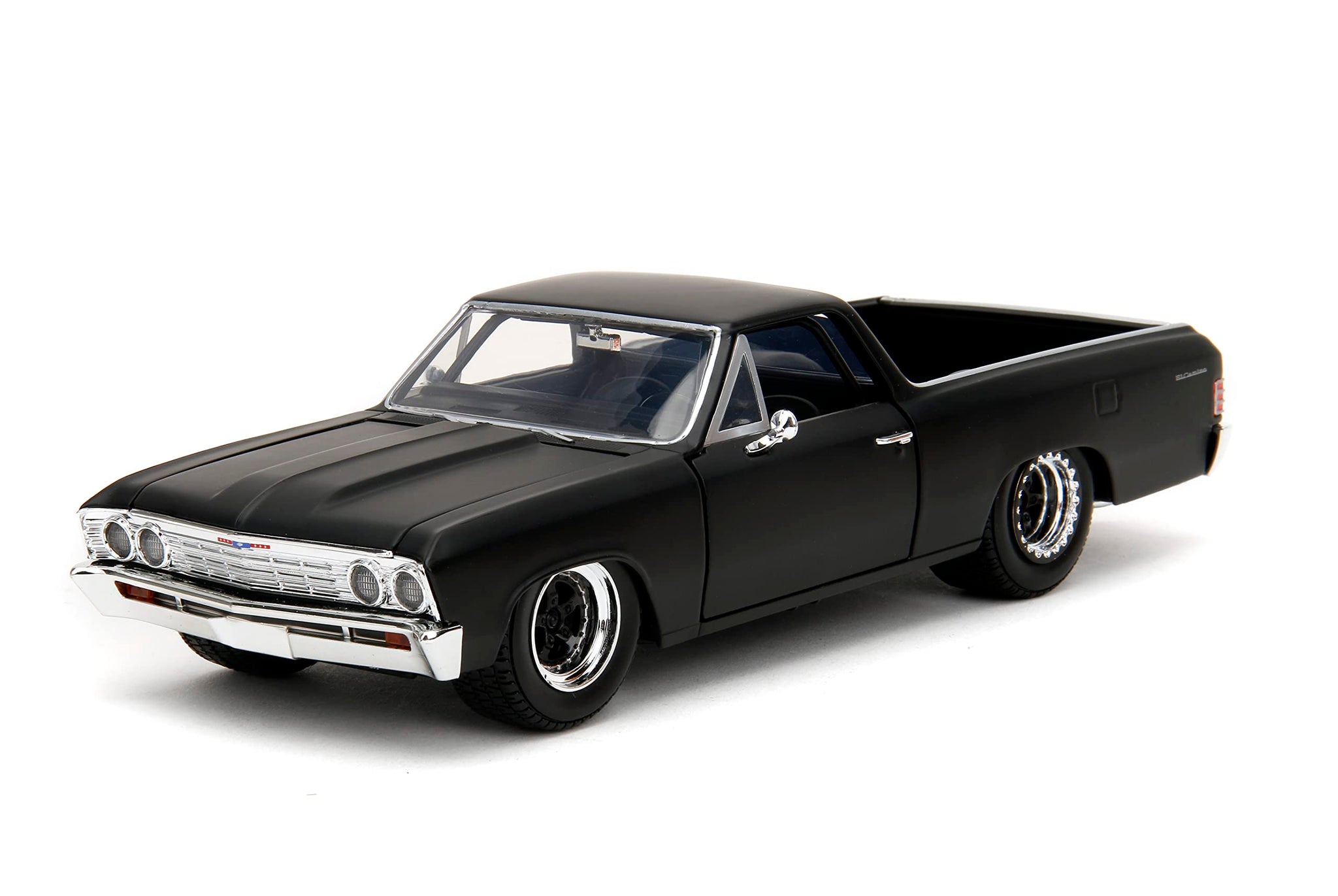 Fast & Furious Fast X 1:24 1967 Chevy El Camino Die-Cast Car, Toys For Kids And Adults,Black