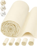 FIVEIZERO 100% Cotton Muslin Fabric by The Yard,63Inch X5 Yards Unbleached Natural Cotton Material-Medium Weight Beige Calico Fa