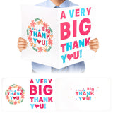 Giant Thank You Card with Envelope, 14 x 22 Inch Very Big Thank You Jumbo Greeting Card, Oversize Group Team Card Jumbo Message 