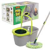 PineSol Spin Mop and Bucket Set Microfiber Mop Head with Extendable Handle and Easy Wring Bucket Multi Surface Floor Cleani