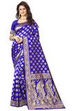 Sugathari Womens Art Silk Royal Blue Kanchipuram Saree (SAN PARI 72 R BLUE)