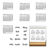 Mixed Week Month Calendar Planer Clear Stamps for Card Making Decoration DIY Scrapbooking, Timetable Transparent Rubber Seal Sta