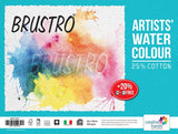 Brustro Watercolour Paper, 25% Cotton, 20 X 20 Cm, Cold Pressed 300 Gsm (Pack Of 30+6)