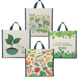 DOUBLE R BAGS EcoFriendly, Reusable & MultiPurpose Cotton Canvas Bag With Reinforced Handles For Kitchen Essentials Grocery, F