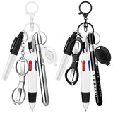 12 pcs Nurse Pen Set Two Colors Black Silver Include Permanent Marker Pen Pen Lights for Nurses Retractable Ballpoint Pen Nursin