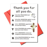 TI-EDC Pastor Appreciation Card Ordination Gifts Pastor Gifts for Men Minister Anniversary Card Baptism Christian Faith Fall Gif