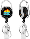Gctriki Badge Reel Holder Retractable Heavy Duty with 360Swivel Carabiner Belt Clip, Funny Dumpster on Fire ID Badge Holder Retr