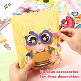 Hairstyle Design Crafts Kit, Creative Paper Doll Hair Accessories Arts and Crafts for Kids 8-12, DIY Girls Hair Stylist Educatio