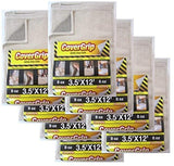 CoverGrip 8 Oz Canvas Safety Drop Cloth, 3.5 x 12, (Pack of 8)