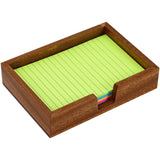 MultiBey Sapele Wood Sticky Note Holder, 4x6 Inch Notepad Holder Dispenser