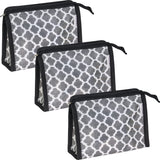 Prettykrafts Plastic Shaving Kit, Makeup Kit Pouch, Organiser For Men And Women (Pack Of 3) Grey