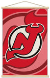 Trends International NHL New Jersey Devils - Logo 14 Wall Poster, 22.375 x 34, Print and Beechwood Hanger Bundle