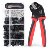 Zhushan JST Connector Kit with Open Barrel Crimper - 590PCS JST-SM Kit Included - AWG 24-16 (0.25-1.5mm) - Compatible with AMP-T
