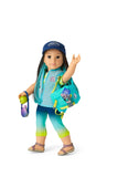 American Girl Corinne Tan Girl of the Year 2022 18-inch Doll Camping Accessories with Backpack and Canteen, For Ages 8+
