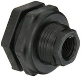 Banjo TF050 Polypropylene Bulkhead Tank Fitting, 1/2 NPT Female
