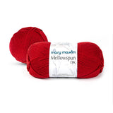 Mary Maxim Mellowspun DK Yarn for Crocheting and Knitting Baby Blankets, Afghans, Sweaters, and Clothing, Red Yarn, 284 Yards, 3
