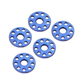 Yaruijia Titanium Flat Washer M6/M8/M10 Drilled Spacer for Motorcycle Parts Pack of 5 (Blue, M10 Washer)
