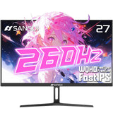 SANSUI 27 Inch WQHD 1440p Gaming Monitor 240hz up to 260hz-Fast IPS 1ms FreeSync Premium ?DCI-P3 98% ?sRGB130% ?HDR10 ?2 Displa
