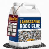 Teexpert Double Concentrated Rock Glue: 1 Gallon Stone Glue for Landscaping Fast-Dry Gravel Binder Long-Lasting Adhesive for Pea