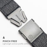 Arcade Belts A2 Atlas Unisex Adventure Belt: Heavy Duty Stretch, Metal Free Buckle, Heather Black
