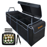 EAROND Collapsible Trunk Organizer with Insulated Leakproof Cooler Bag,Removable Lid,Adjustable Securing Straps,3 Compartments T