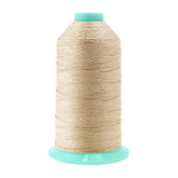 Mandala Crafts Size 138 420D T135 Bonded Nylon Thread - Cream 1250 YDs Tex 135 Heavy Duty Sewing Threads for Leather, Jeans, Wea