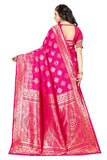 Sugathari Womens Banarasi Saree Pure Kanjivaram Silk Saree Soft New Ladies 2023 Design Wear Pattu Sarees Latest Cotton Party Sari Collections With Blouse Piece For Wedding Sadi (Sam Pari S-3 Rani)