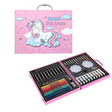 KARP 49Pcs Unicorn Print Children Deluxe Art Drawing Set Art and Craftmini Suitcase, Drawing and Painting Set Best for Birthday