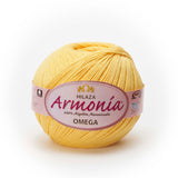 ARMONIA [100grs] by Omega Fine 100% Mercerized Cotton Thread | Great for Crochet and Knitting Color: 03 Yellow 04