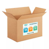 Medium Shipping & Moving Boxes 18x10x12 inches (10-Pack) - Extra Strength 200 lb vs Regular - Corrugated Durable Moving Boxes - 