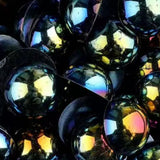 Sqqzuie 1500PCS 3-14mm BlackAB Flatback Pearls, 150g Half-Round ABS Pearls for DIY Crafts, Nail Art, Jewelry Making Galss Cup, T