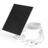 LIYVZ 5W Solar Panel for Security Camera 5V, Solar Panel with Battery 8000mAh. Continuous Power 3-in-1 Micro USB & USB C Solar C
