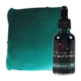 Artfinity Liquid Watercolor Paint 30 ml Bottle, Turquoise Deep- Vibrant Dye-Based Liquid Watercolor w/Glass Pipette, Fast-Drying