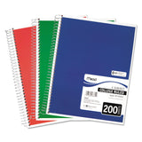 Mead Spiral Notebook, College Ruled Paper, 11 x 8, 200 Sheets, Assorted Colors, 1 Count (06780)