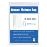 [2-Pack 5-Mil] HOMEIDEAS Mattress Bag (Twin/Full) for Moving and Storage Opaque Mattress Disposal Bag - Heavy Duty & Tear Resist