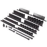 SUNEX 26102 1/2 Drive SAE & Metric 6 Point Standard & Deep & Hex Bit Master Impact & Bit Socket Set, 102-Piece