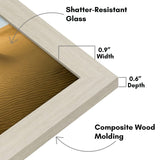 Americanflat 13x19 Picture Frame in Light Wood - Composite Wood with Shatter Resistant Glass - Horizontal and Vertical Formats f