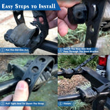 Bike Rack Strap, Bike Wheel Stabilizer Straps, Replacement Rubber Straps Accessory Strap Kit, Adjustable, Bicycle Wheel Stabiliz