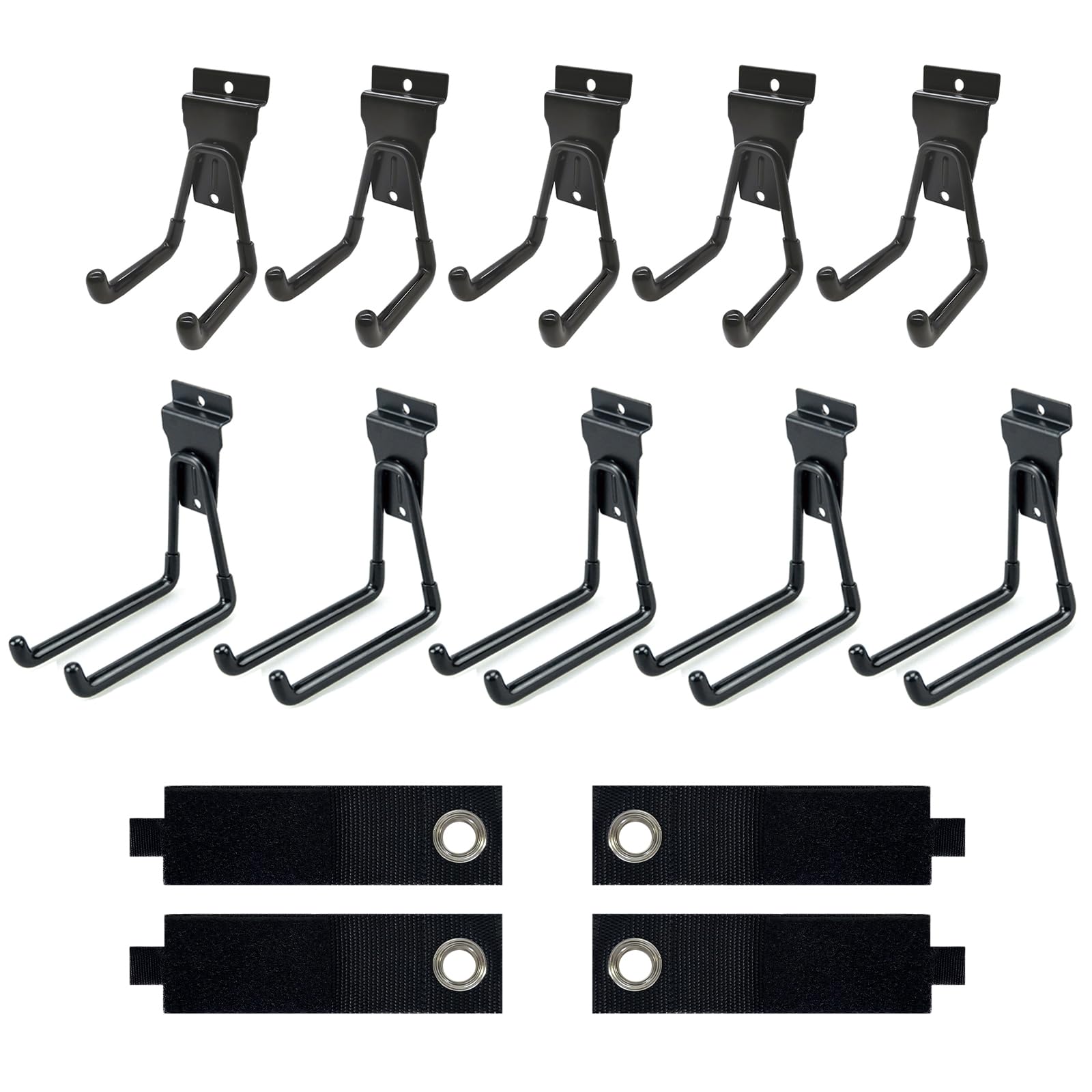 Atoola Slatwall Accessories, Premium Slatwall Hooks, Heavy Duty Slat Wall Accessory, Black Slat Wall Hanging Hooks
