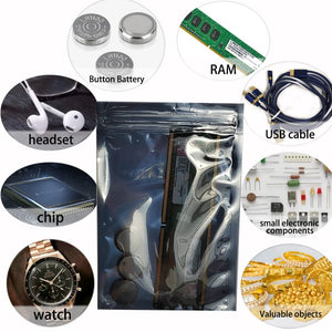 Mantianstar 100pcs Antistatic Bags 3.93x5.9in/10x15cm, Resealable ESD Bag, Suitable for CPU SSD Hard Disk and Various Electronic
