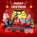 LOYO Kids Tool Set - Pretend Play Construction Toy with Tool Box Kids Tool Belt Electronic Toy Drill Construction Accessories Gi