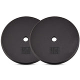 Yes4All Standard 1-inch Cast Iron Weight Plates 5, 7.5, 10, 15, 20, 25 lbs (Single & Pair), Black