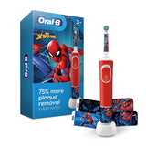 OralB Kids Electric Toothbrush Featuring Marvels Spiderman, for Kids 3+