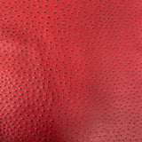 Fashion Fabrics LLC Saratoga Ostrich Fauc Leather Vinyl Fabric - Sold by The Yard (Ruby Red)