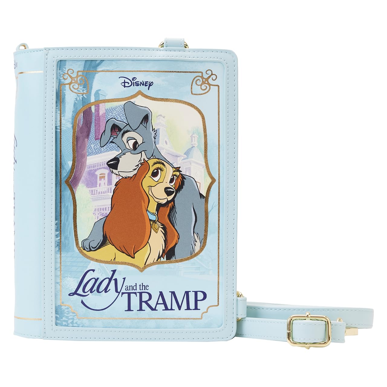 Loungefly Disney Lady And The Tramp Book Convertible Crossbody Bag Multi