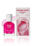ohora Natural Glow Water Syrup Nail Strengthener (Plum) - Tinted Nail Hardener for Brittle, Damaged Nails, Quick-Dry Glossy Fini