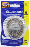 HangZ 20lb 9ft Gallery Picture Wire 2mm, Thick Coated Stainless, Great for Hanging Pictures, Mirrors, Canvas, Plastic Coating Pr