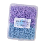 Merishopp 650Pcs Stitch Markers Metal Pins For Clothing Labels Knitting And Crocheting Multi Purple
