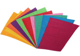Worison Multicolor A4 Jute / Burlap Sheets Set Of 10Pc For Art And Craft Projects